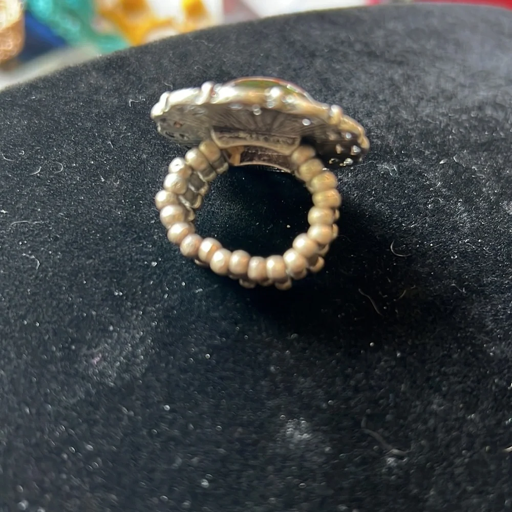 Costume Adjustable Peacock Statement Ring - Picture 2 of 4